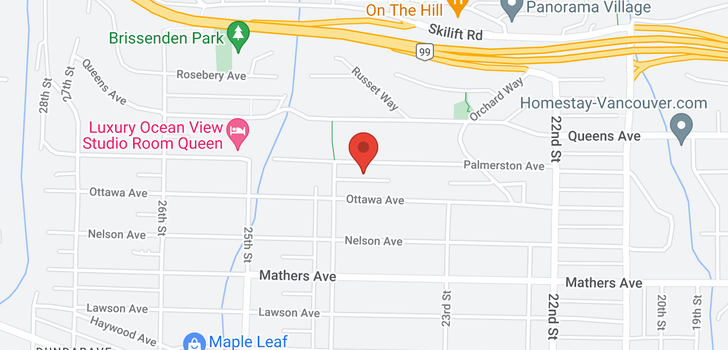 map of 2380 PALMERSTON AVENUE